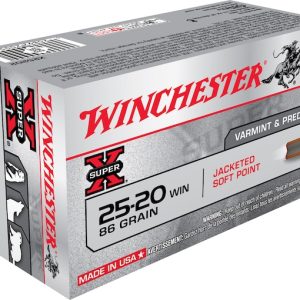 Authentic Winchester Super X 25-20 WCF Ammo 86 Grain Jacketed Soft Point Box of 50 for sale