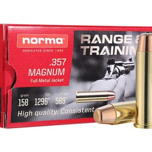 Order Norma Range & Training 357 Magnum Ammo 158 Grain Full Metal Jacket 500 rounds Online for sale