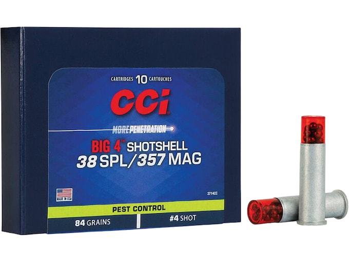 In Stock: CCI Big 4 Shotshell 38 Special Ammo 84 Grain Lead Shot 200 rounds for sale