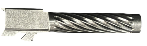 Fits Glock 19 9mm Match Thin Spiral Fluted Barrel Threaded Naked Stainless Steel - Polymer 80 Gun shop