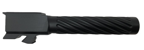 Fits Glock 17 9mm Match Golf Ball Dimpled Threaded Barrel in Black - Polymer 80 Gun shop