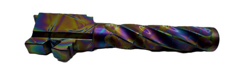 Fits Glock 17 9mm Match Chunky Spiral Fluted Threaded Barrel in Python - Polymer 80 Gun shop