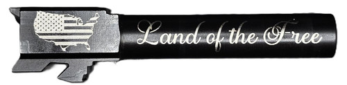 Land Of the Free Logo Combat Armory barrel Fits Glock 19 New 9mm Match Grade Barrel Threaded - Polymer 80 Gun shop