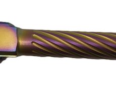 Fits Glock 17 9mm Match Thick Spiral Fluted Barrel in Plum - Polymer 80 Gun shop