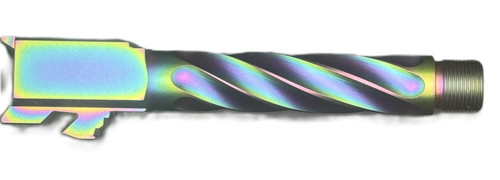 Fits Glock 17 9mm Match Chunky Spiral Fluted Barrel Threaded in Radio Active - Polymer 80 Gun shop