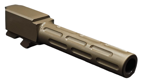 Fits Glock 19 9mm Morse Code Threaded Barrel in Dark Earth - Polymer 80 Gun shop