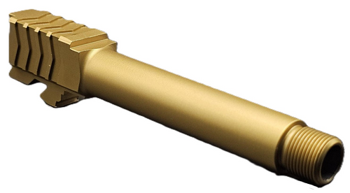Fits Glock 19 9mm Match Honeycomb Threaded Barrel in Gold - Polymer 80 Gun shop