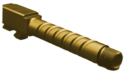 Fits Glock 19 9mm Morse Code Threaded Barrel in Gold - Polymer 80 Gun shop