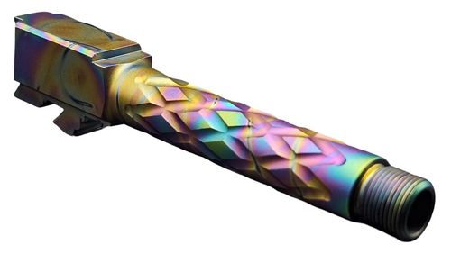 Fits Glock 19 9mm Match Diamond Weave Fluted Barrel in Python - Polymer 80 Gun shop