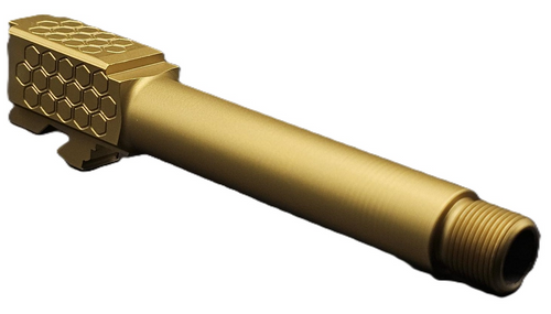Fits Glock 19 9mm Match Titan 2 Series Threaded Barrel in Gold - Polymer 80 Gun shop