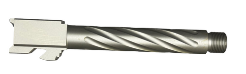 Fits Glock 17 9mm Match 5 Sided Flat Fluted Threaded Barrel in Dark Earth - Polymer 80 Gun shop