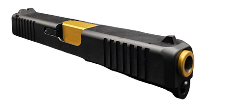 Slide Fits Glock 19 Gen3 Fully Assembled Radius in Gold Threaded - Polymer 80 Gun shop