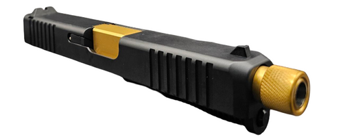 Slide Fits Glock 19 Gen3 Fully Assembled Tapered Nose In Gold - Polymer 80 Gun shop