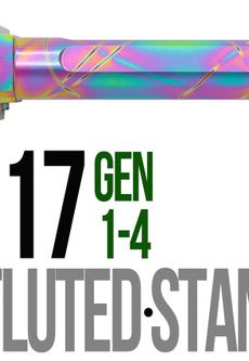 Fits Glock 19 9mm Match 5 Sided Flat Fluted Barrel in Plum - Polymer 80 Gun shop