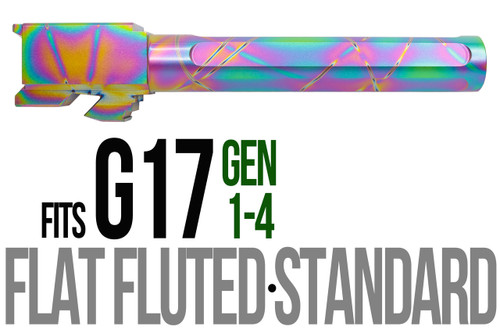 Fits Glock 19 9mm Match 5 Sided Flat Fluted Barrel in Plum - Polymer 80 Gun shop