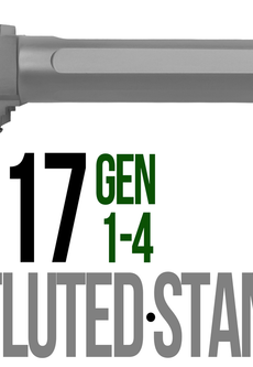 Fits Glock 19 9mm Match Thick Spiral Fluted Barrel Flush Fit in Flat Gray - Polymer 80 Gun shop
