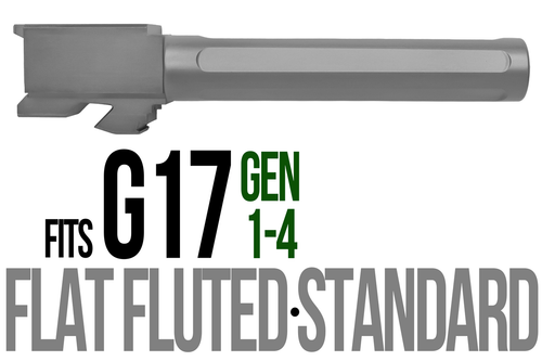 Fits Glock 19 9mm Match Thick Spiral Fluted Barrel Flush Fit in Flat Gray - Polymer 80 Gun shop
