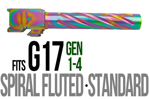 Fits Glock 17 9mm Match Thick Spiral Fluted Barrel Threaded in Python - Polymer 80 Gun shop