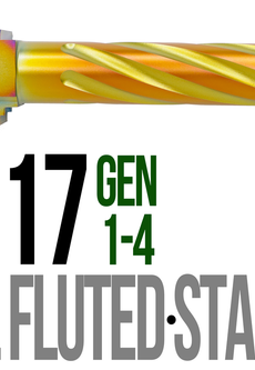 Fits Glock 17 9mm Match Thick Spiral Fluted Barrel Threaded in Chameleon - Polymer 80 Gun shop