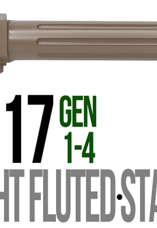 Fits Glock 17 9mm Match Straight Fluted Barrel Threaded in Dark Earth - Polymer 80 Gun shop