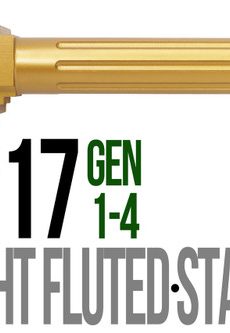 Fits Glock 17 9mm Match Straight Fluted Barrel Threaded in Gold - Polymer 80 Gun shop