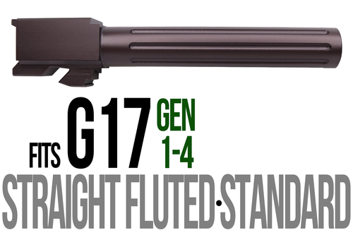 Fits Glock 17 9mm Match Straight Fluted Barrel Threaded in Plum - Polymer 80 Gun shop