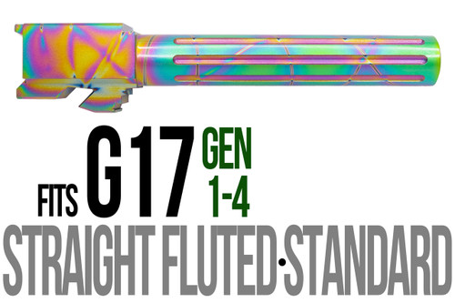 Fits Glock 17 9mm Match Thick Spiral Fluted Barrel in Gold - Polymer 80 Gun shop