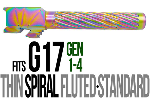 Fits Glock 17 9mm Match Straight Fluted Barrel Threaded in Python - Polymer 80 Gun shop