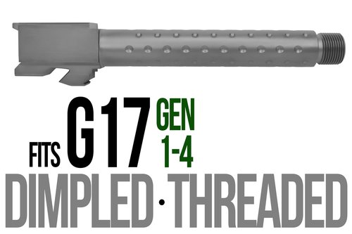 Fits Glock 17 9mm Match Grade Barrel Golf Ball Dimpled in Flat Gray - Polymer 80 Gun shop