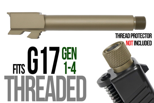 Fits Glock 17 New 9mm Match Grade Barrel in Dark Earth - Polymer 80 Gun shop