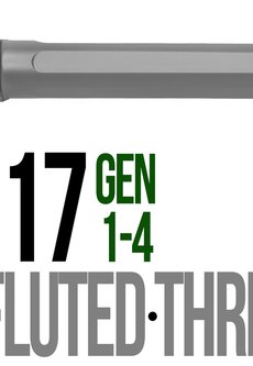 Fits Glock 17 9mm Match Thick Spiral Fluted Barrel Naked Stainless Steel - Polymer 80 Gun shop