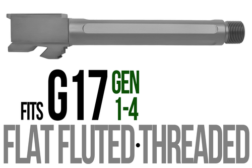 Fits Glock 17 9mm Match Thick Spiral Fluted Barrel Naked Stainless Steel - Polymer 80 Gun shop