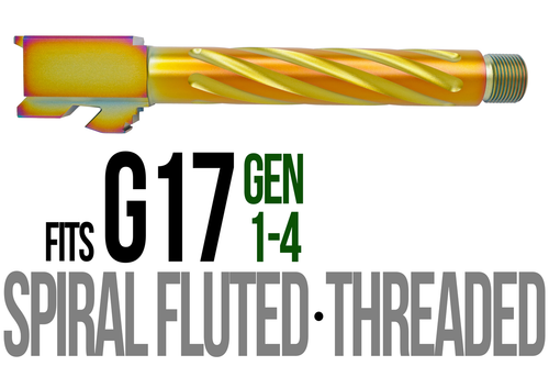 Fits Glock 17 9mm Match 5 Sided Flat Fluted Barrel in Flat Gray - Polymer 80 Gun shop