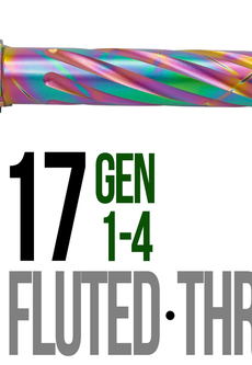 Fits Glock 17 9mm Match Thick Spiral Fluted Barrel in Chameleon - Polymer 80 Gun shop