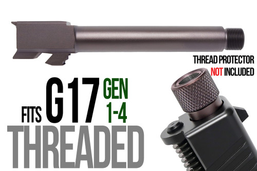 Fits Glock 19 9mm Match Straight Fluted Barrel Threaded in Plum - Polymer 80 Gun shop