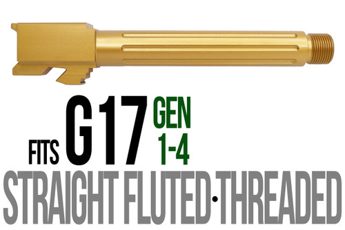 Fits Glock 17 9mm Match 5 Sided Flat Fluted Threaded Barrel in Plum - Polymer 80 Gun shop