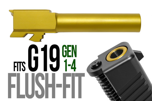 Fits Glock 19 9mm Match Golf Ball Dimpled Barrel - Polymer 80 Gun shop