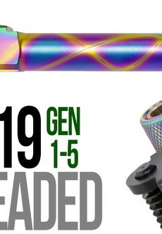 Fits Glock 19  9mm Match Barrel threaded in Plum - Polymer 80 Gun shop