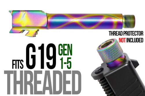 Fits Glock 19 9mm Match Barrel threaded in Plum - Polymer 80 Gun shop