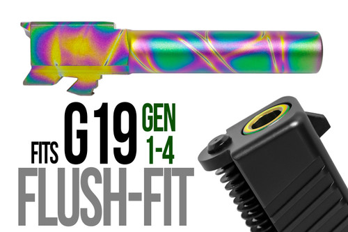 Fits Glock 19 9mm Match Grade Barrel Golf Ball Dimpled in Python - Polymer 80 Gun shop