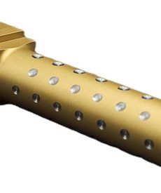 Fits Glock 19 9mm Match Diamond Weave Barrel 2 Tone in Gold - Polymer 80 Gun shop