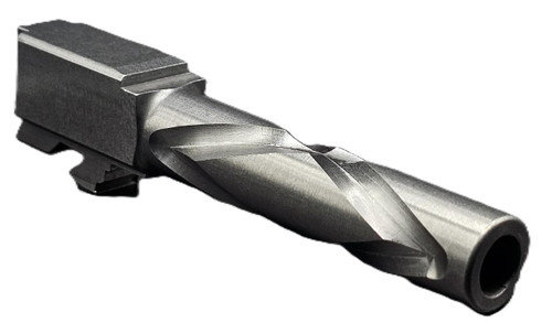Fits Glock 19 9mm Match X-Twist Barrel Threaded in Naked Stainless Steel - Polymer 80 Gun shop