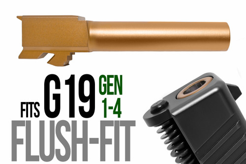 Fits Glock 17 9mm Match Barrel threaded in Copper - Polymer 80 Gun shop