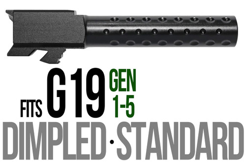 Fits Glock 19 9mm Match Thick Spiral Fluted Barrel in Dark Earth - Polymer 80 Gun shop