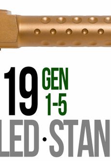 Fits Glock 19 9mm Match 5 Sided Flat Fluted Barrel Threaded in Copper - Polymer 80 Gun shop