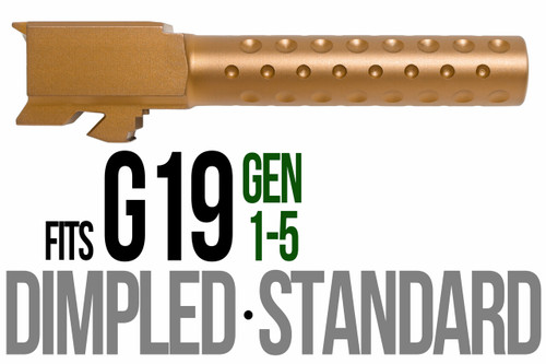 Fits Glock 19 9mm Match 5 Sided Flat Fluted Barrel Threaded in Copper - Polymer 80 Gun shop