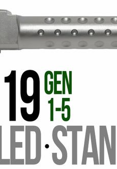 Fits Glock 19 9mm Match Straight Fluted Barrel Threaded in Flat Gray - Polymer 80 Gun shop