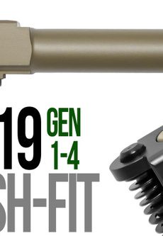 Fits Glock 19 9mm Match Straight Fluted Barrel in Dark Earth - Polymer 80 Gun shop