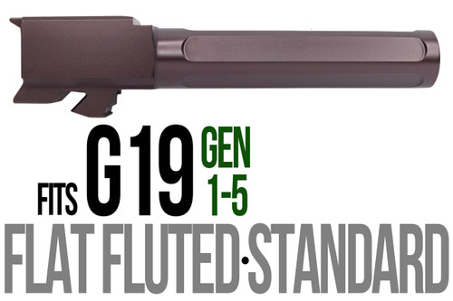 Fits Glock 19 9mm Match Thin Spiral Fluted Barrel in Python - Polymer 80 Gun shop