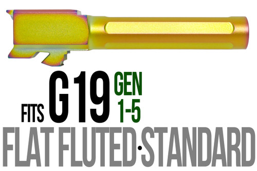 Fits Glock 19 9mm Match Straight Fluted Barrel Threaded in Chameleon - Polymer 80 Gun shop